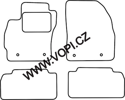 Přesné gumové koberce béžové / šedé Mazda 5  2011 ->
